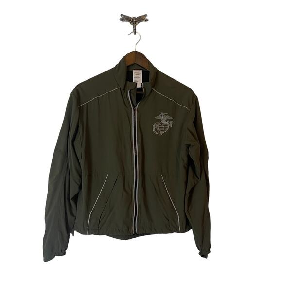 New Balance Jackets & Blazers - New Balance Marines Green Zip Up Jacket Women's Size Xsmall Short